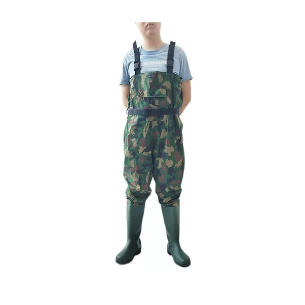 Thickened pvc full-body conjoined water pants outdoor waterproof wading pants fishing catching fish digging lotus root farming sea equipment