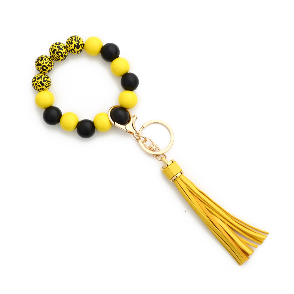 Retro Simple Style Geometric Pu Leather Wood Tassel Unisex Bracelets display picture 7