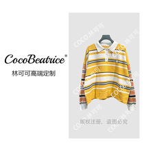 ��COCO�ֿɿɡ����Ƴ�����֯��Ů��ë��polo������cx7885