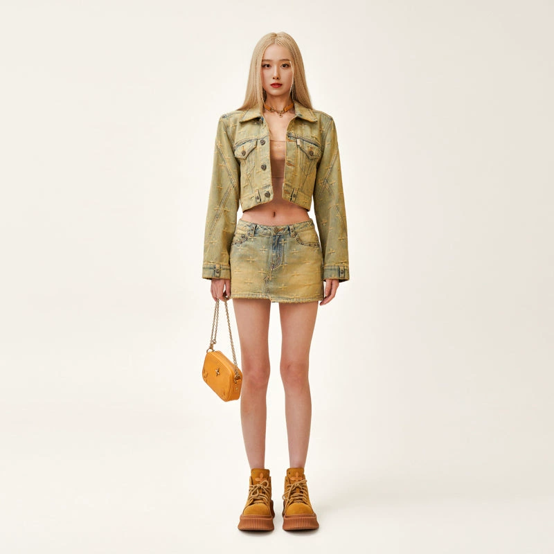 SMFK Temple Garden denim jacket Aurora Blue