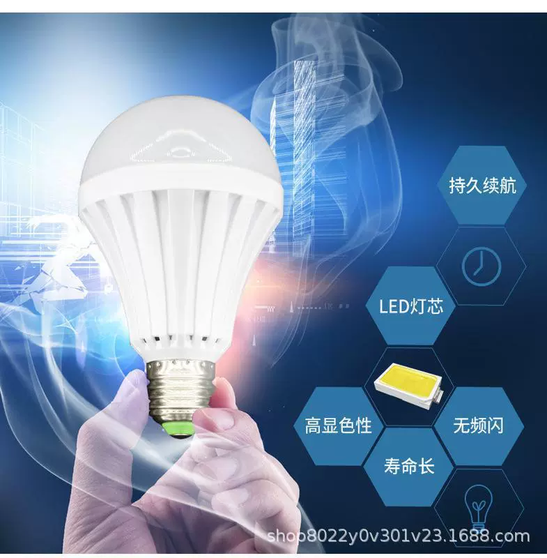 LED emergency light, bulb, battery charging, (Cross-border trading)