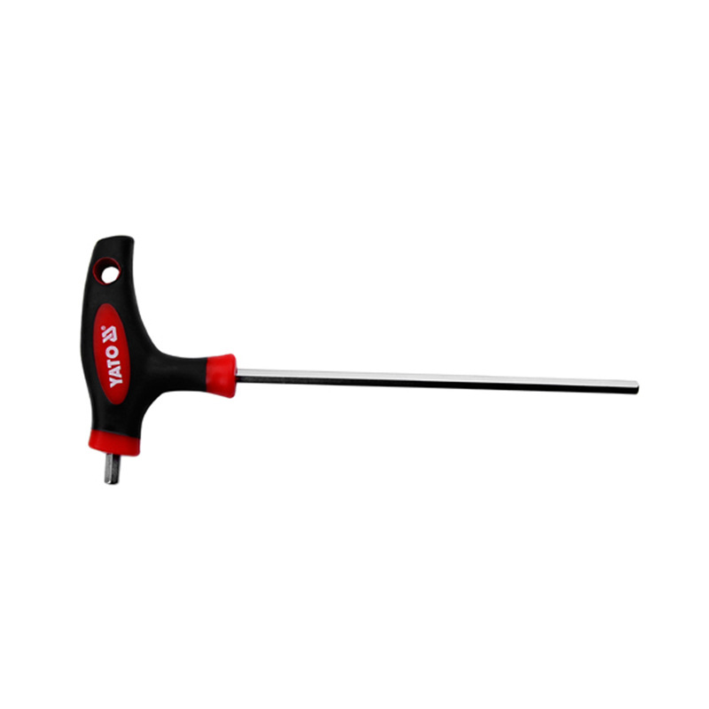 易尔拓五金工具T型内六角扳手4-5mm平头带手柄内六角扳手YT5734-T