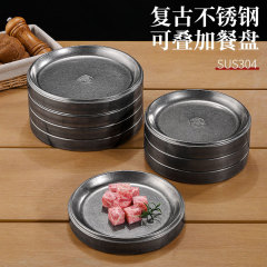 レトロ304ステンレスビュッフェ鍋焼肉店のメニューキッチンには、サイドメニューの収納皿を重ねることができます。