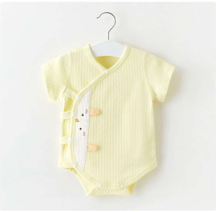 Bebé mono verano mameluco niño triángulo mameluco verano manga corta delgada recién nacido Ropa bebé vaina