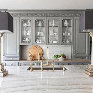 2023 export European-style high-gloss paint cabinet factory Customzid Kitchen Cabinet