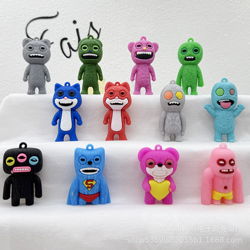 Popular Sprouting Monster Keychain Doll Pendant Cartoon Monster Keychain Game Merchandise Small Accessory Archaeology