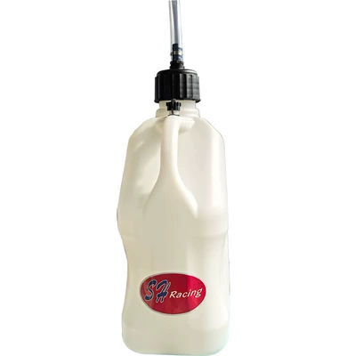 5.5-gallon racing fluid container, practical oil jug with wavy handle, oil jug lid and rubber gasket (Tubing) - oil-can-oil-can-lid-elbow-pipe-refueling-hose