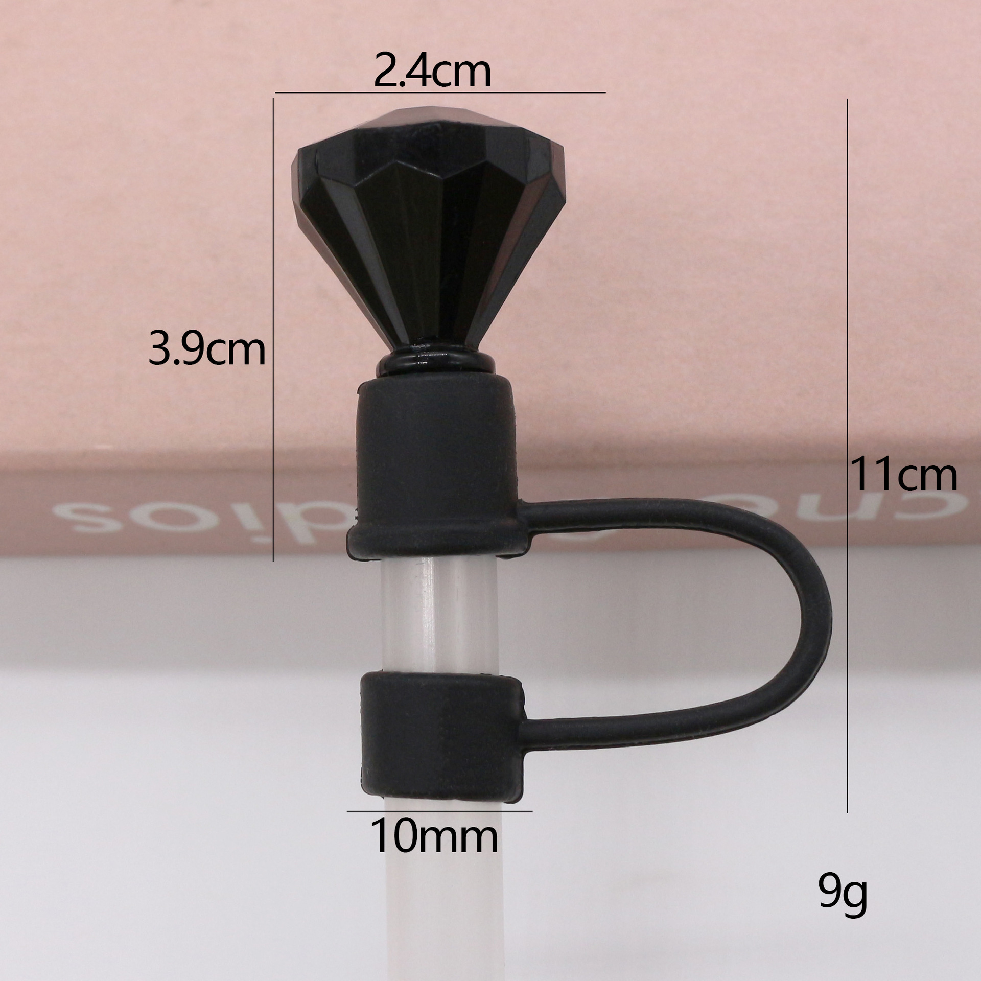 Tapón para pajita de 10 mm más vendido en Amazon, cubierta de silicona de grado alimenticio para pajita, tapón para pajita con diseño de dibujos animados en 3D, stock disponible del fabricante.