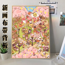 【可爱鬼们】八代背板 可爱DIY数字油画丙烯画手绘手工减压装饰画