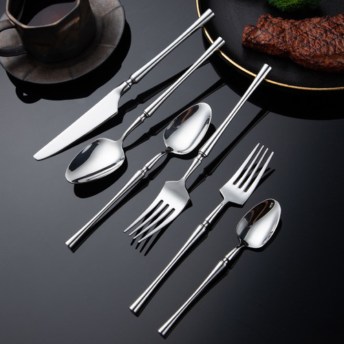 Small Waist Knife Fork Spoon Stainless Steel Hotel Western Three-Piece Tableware Set Bulk Retro Home Steak Knife Wholesale