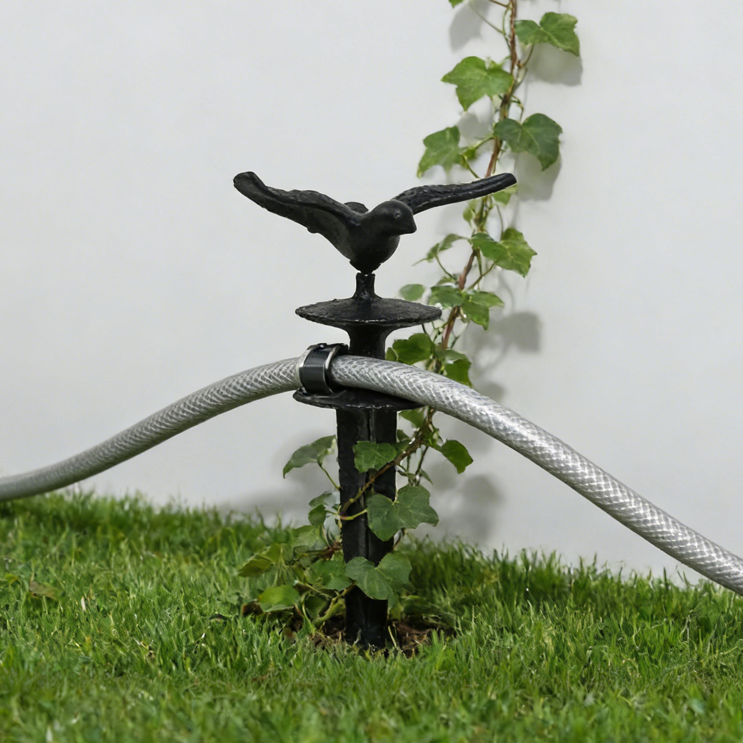 欧美复古乡村风格单鸟水管架 蝴蝶 蜻蜓鸟铸铁花园装饰品水管地插