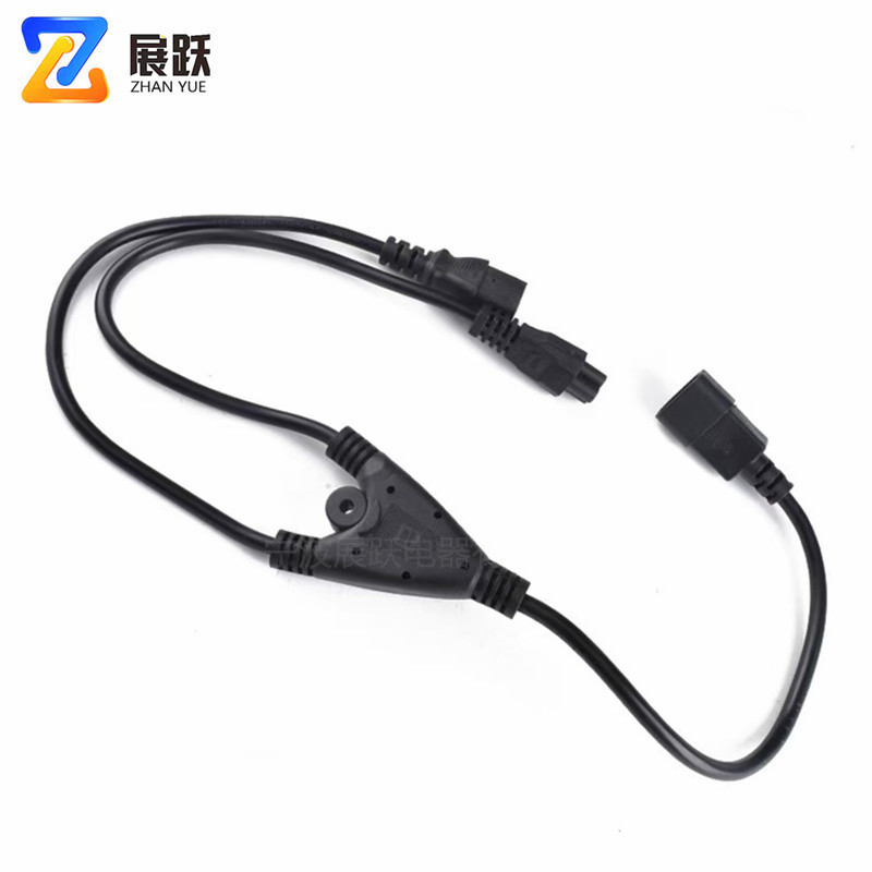 厂家供应美规C14C13一拖二插头电源线  美标连接器一分二电源线