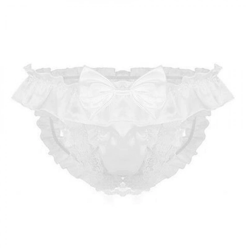 Плюс-сайз сексуальное мужское кружевное прозрачное нижнее белье для кроссдрессинга с отдельными вкладышами для пули и яйца, двойные стринги.