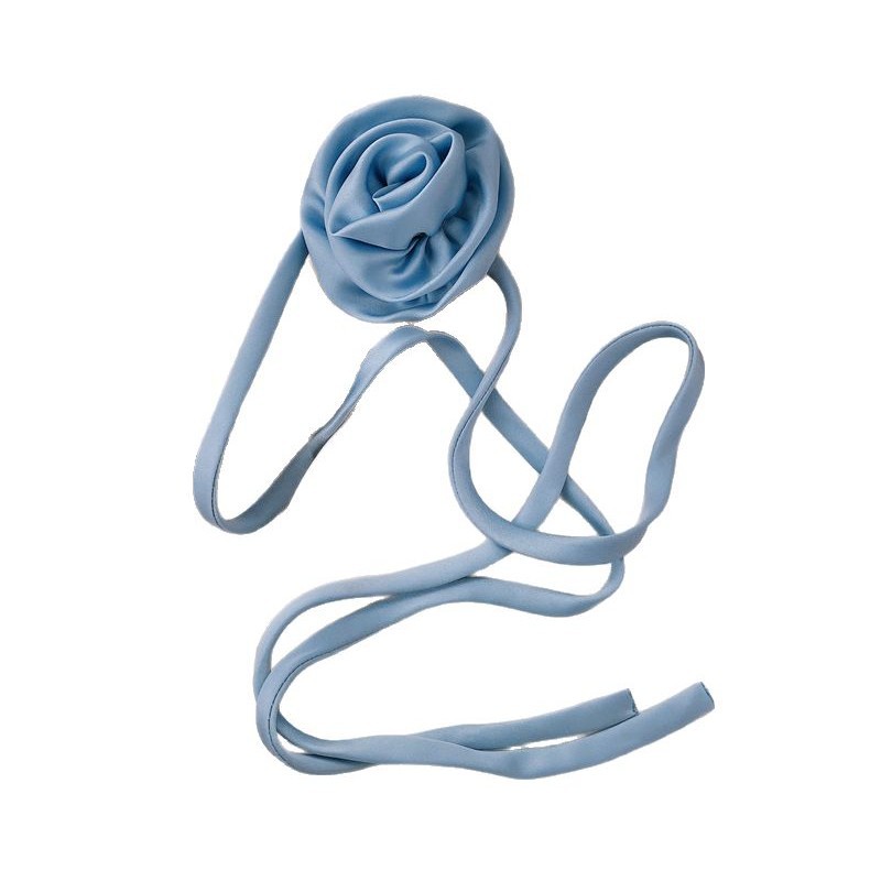 Cuerda para el cabello rosa de satén romántico francés, atmósfera, temperamento, cola de caballo, cuerda para el cabello trenzado, correa para el cabello dulce, correa para el cabello, mujer