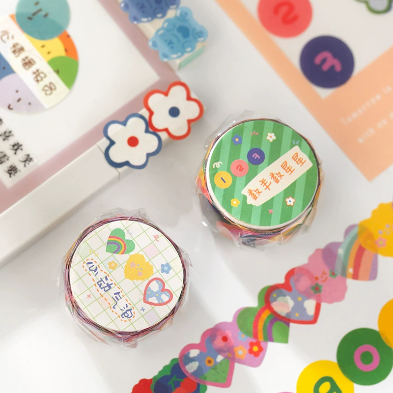 Paper tape, cartoon base decorations, hand painting, scheduler, 100 pieces per pack