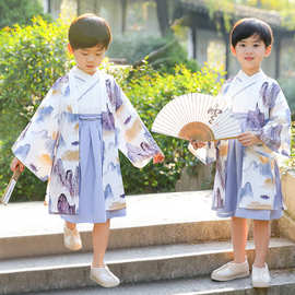 儿童汉服套装男童新款古装中国风唐装幼儿园国学演出服亏本清仓
