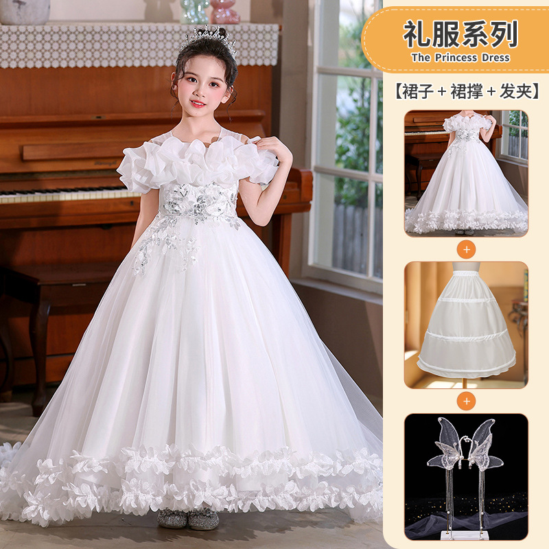 Falda de horquilla de elfo blanco