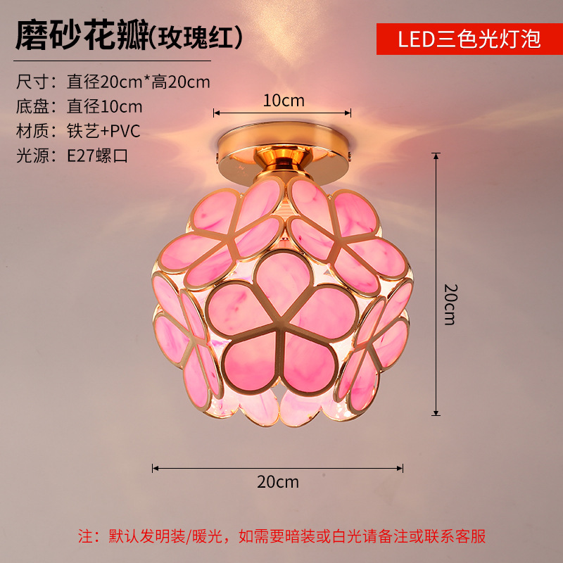 Lámpara de pasillo lámpara de pasillo balcón entrada hogar creativo Luz de lujo moderno simple cristal nórdico dormitorio lámpara de techo