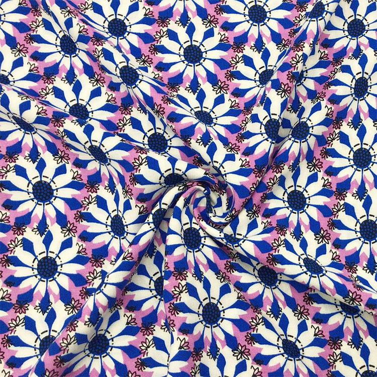 Diseño mayorista 45s silk impresión viscose tela de rayon