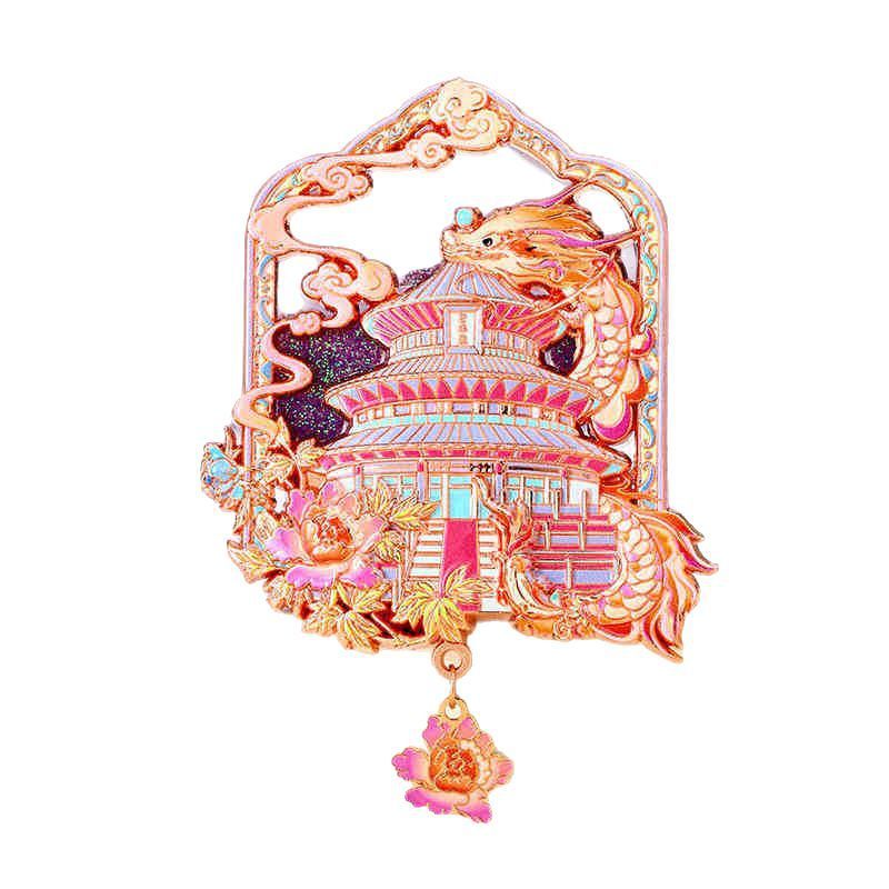 金属冰箱贴定 制logo磁性贴珐琅定 做旅行景区旅游纪念品城市冰箱|undefined