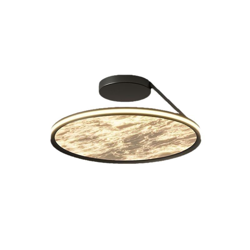 Luz de techo del dormitorio italiano minimalista lujoso ligero alto espectro completo protección de ojos redonda nube comedor lámparas de estudio