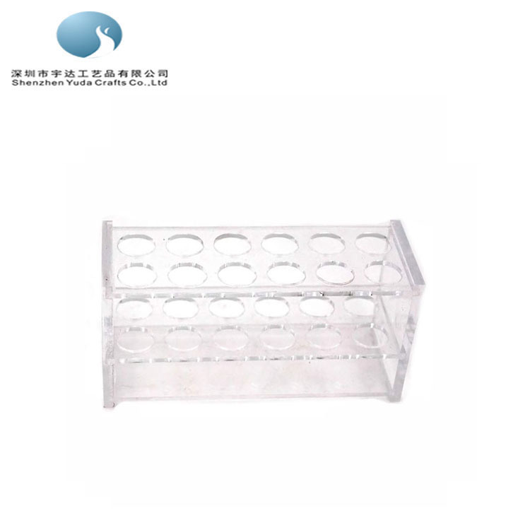 亚克力采血管架离心管架透明双层实验室试管架16x13x10cm比色管架