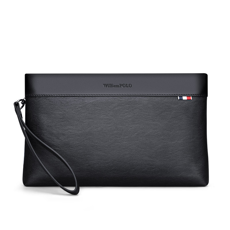Túi clutch nam da bò thật phong cách doanh nhân, kiểu phong bì cầm tay, gọn nhẹ