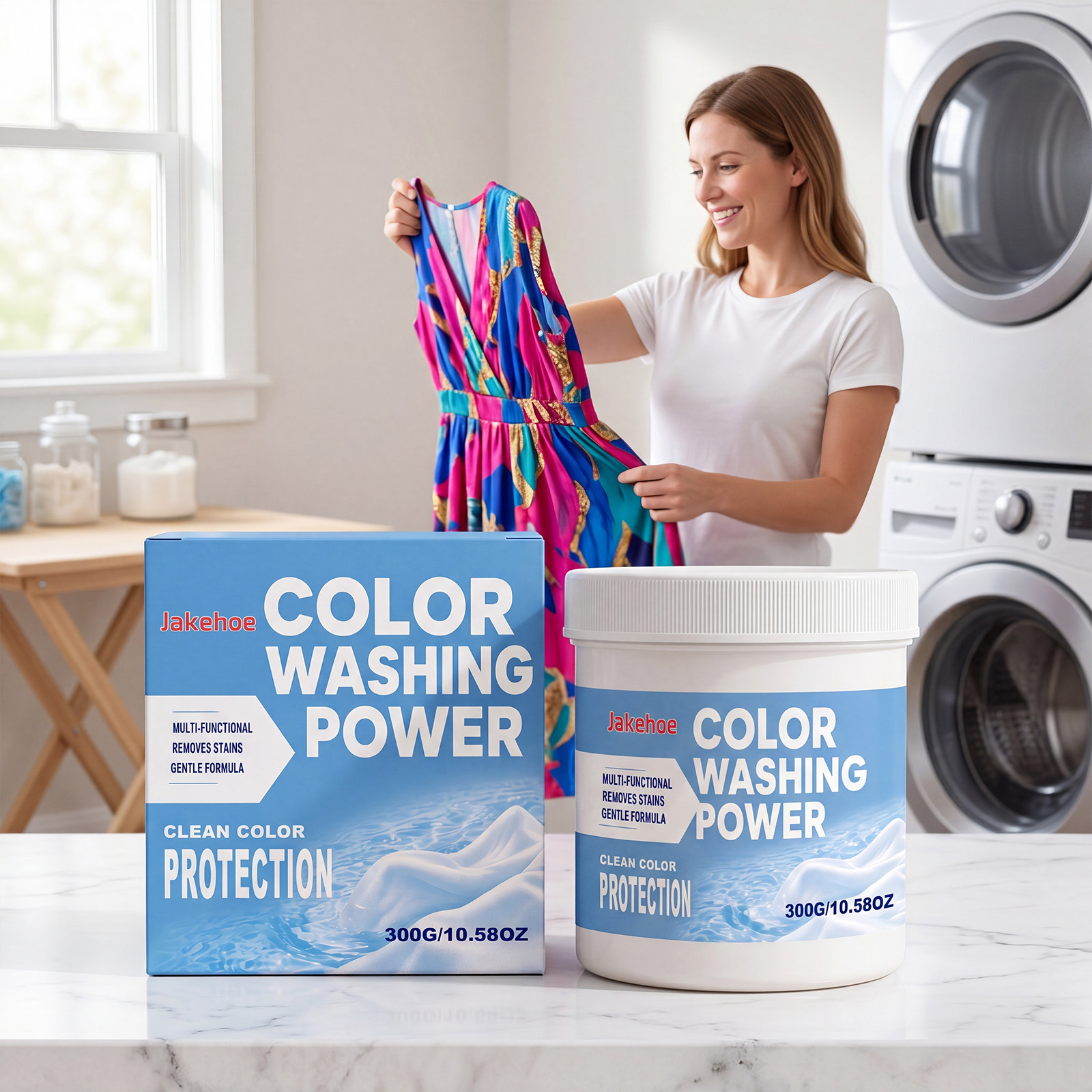 Jakehoe Clothing Cleaning Powder Daily Clothing Cleaning Powder That Keeps Clothes Clean Without Damaging Them, Gives Them a Fresh Shine, and Removes Stains