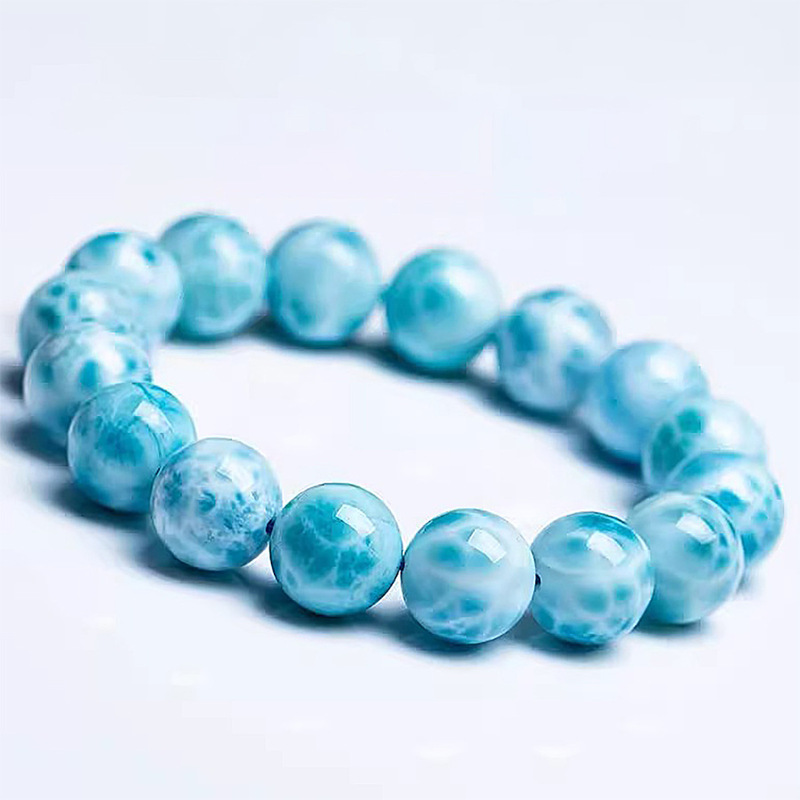 Natural Sea Pattern Stone Bracelet, High-Quality Product with Distinct Turtle Back Pattern, Dominican Larimar, East China Sea Gemstone Wholesale Natural Sea Pattern Stone Bracelet, High-Quality Product with Distinct Turtle Back Pattern, Dominican Larimar, East China Sea Gemstone Wholesale