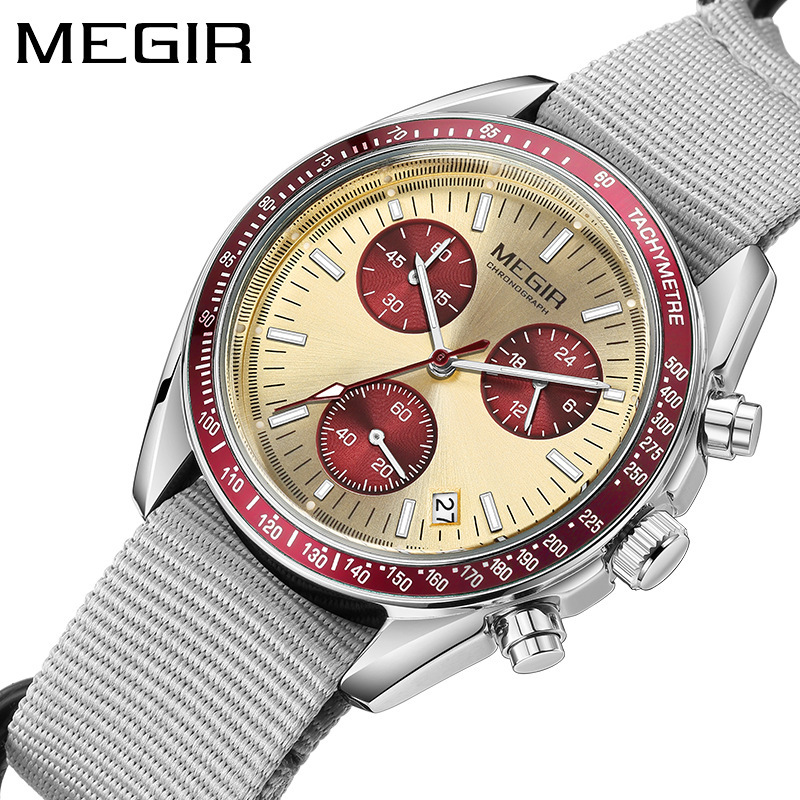 Reloj cronógrafo multifuncional para hombre, de lona, estilo lujoso/resistente para negocios, resistente al agua, de cuarzo, nuevo con etiquetas._voghion.com