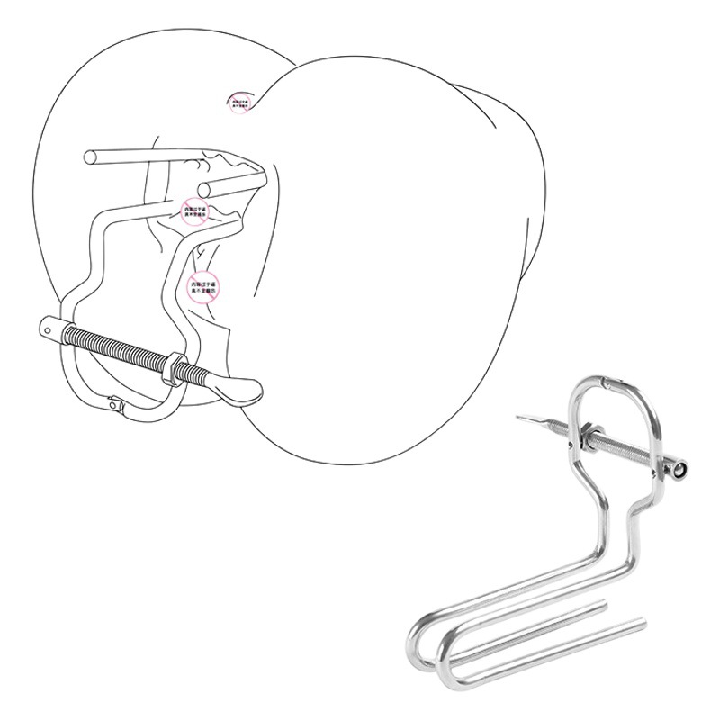 Dilatador de metal ajustable dilatador anal de metal anal vaginal dilatador Peep SM juguetes adultos del sexo