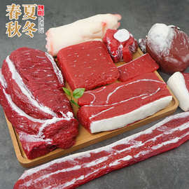 新鲜牛肉假生猪肉猪蹄模型肉片排骨五花肉牛腩道具装饰猪内脏