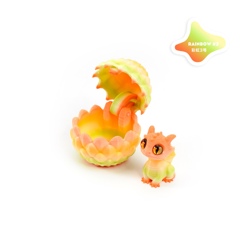3Dプリント開閉ドラゴンエッグセット、かわいいペットドラゴンオーナメント、手作りギフト、組み立てられたカラフルな装飾、クリエイティブでトレンディなおもちゃ|undefined