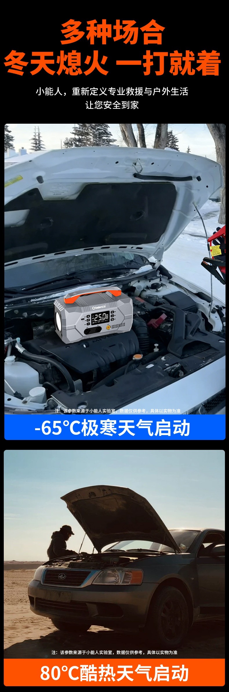 Multifunctional Car Emergency Jump Starter, Air Pump, Blower, Air Extractor, Battery Booster, and Ignition Tool