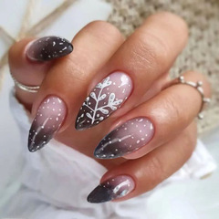 穿戴甲歐美聖誕節漸變鹿草美甲跨境專用甲片穿戴式假指甲成品批發