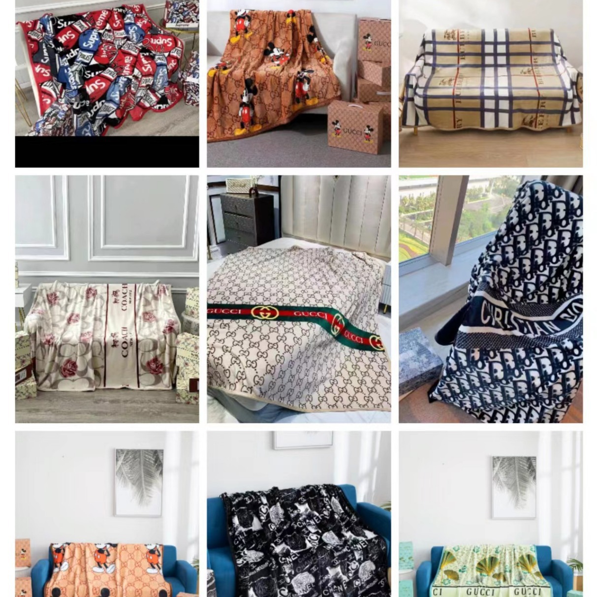 Flannel Trendy Brand Blanket Wholesale Office Leisure Nap Air Conditioning Blanket