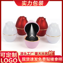 LED玫瑰花首饰盒耳钉戒指盒珠宝饰品盒吊坠项链包装盒情人节礼盒