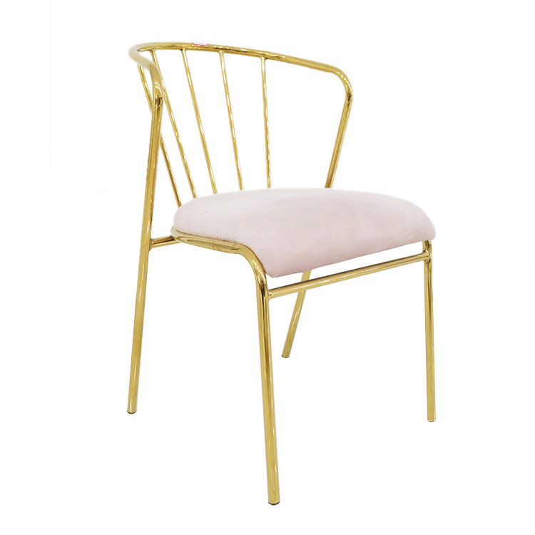 Silla de comedor de terciopelo de Amazon silla de comedor de exportación silla de tela de terciopelo de lujo ligera silla de respaldo de alta calidad