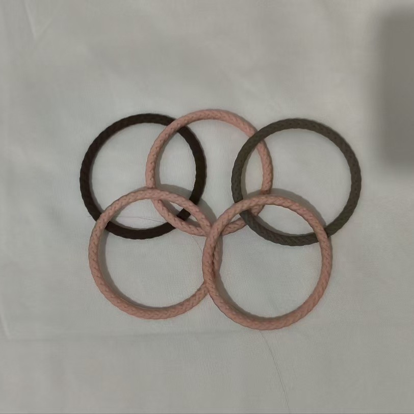 5mm麻花手环饰品 高弹力耐用夏季简约皮筋手环