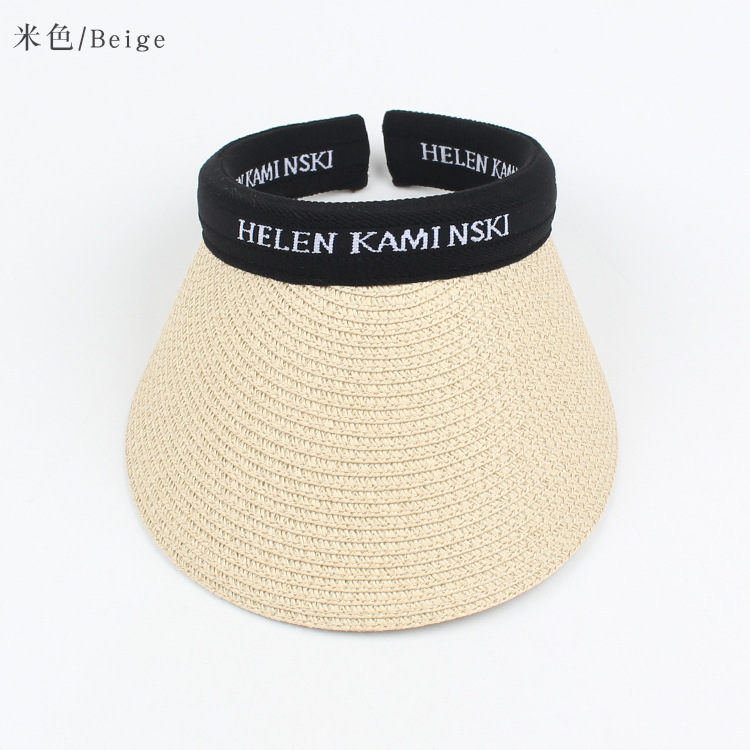 Fashion Empty Top Sunscreen Sunshade Straw Hat Wholesale display picture 13