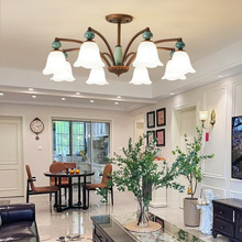 客厅主灯餐厅中古风吸顶灯卧室书房灯创意简欧式美式乡村灯具家用