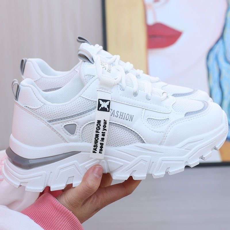 Zapatos de papá zapatos de mujer súper calientes zapatos de mujer de todo fósforo nuevos zapatos casuales de suela gruesa de primavera y verano 2025