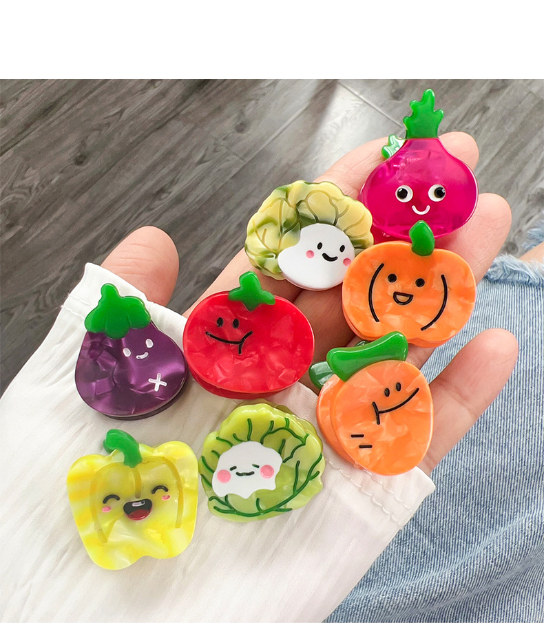 Hair Claws Hair Accessories Type Women's Sweet Cartoon Vegetable Acetic Acid Sheets Hair Claws