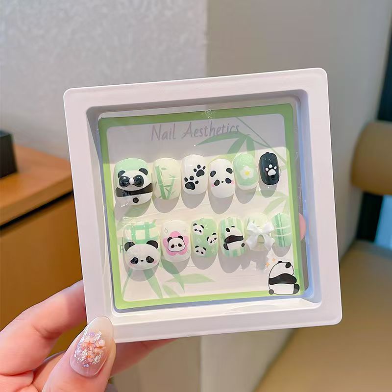 Caja de exhibición marco de fotos más taladro manicure suministro fuente de uñas DIY francés color delgado manicure falso salón al por mayor
