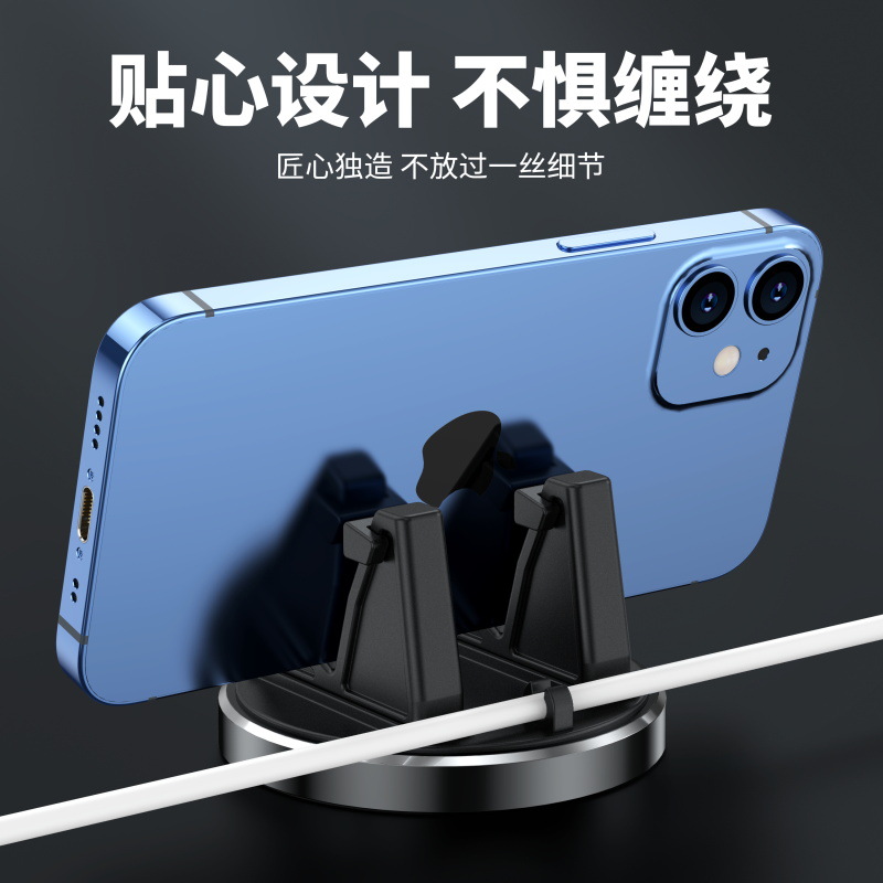 車載手機支架車內吸盤式儀表台360金屬旋轉汽車導航防震車用支架