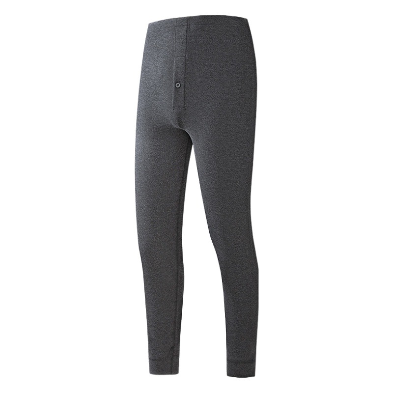 [Enorme y cálido] Pantalones largos de otoño e invierno de lana de seda para hombres más polainas sin costuras de terciopelo, pantalones calientes gruesos en stock