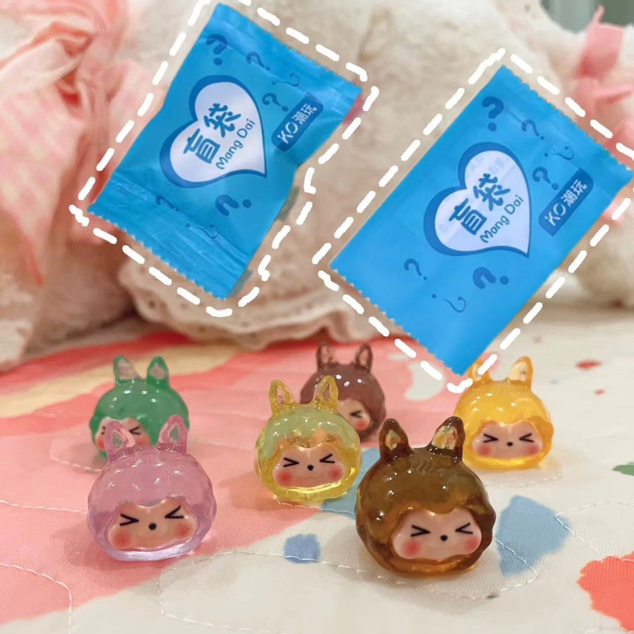 중간 고투명 KIKI 블라인드 백 버전(혼합 색상)