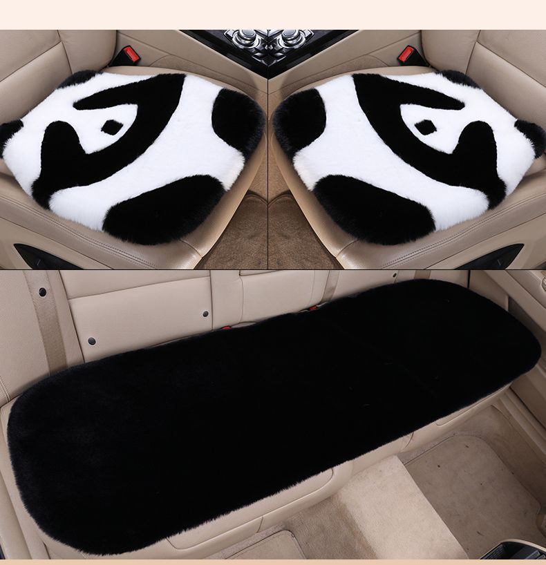 New Winter Plush Car Seat Cushion Rabbit Warm Thickened Car Mat Cartoon Cute Seat Cushion European Best-Selling Hot-Selling Model