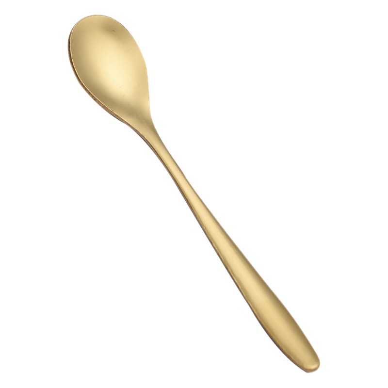 Stainless Steel Coffee Spoon, Golden Spoon, Household Spoon for Bird's Nest and Honey, High-Quality Dessert Spoon, Ice Spoon, Stirring Spoon