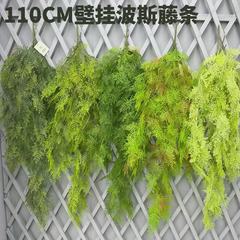 仿真绿植人造壁挂文竹叶藤条绿色植物波斯蕨类家居摆件雾凇藤蔓